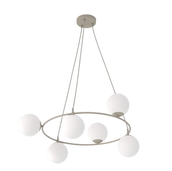 Lampa Wisząca AZURA 6 Beżowy/Biały