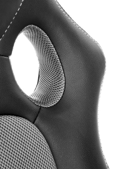 Fotel Gamingowy Obrotowy BERKEL Czarny/Popielaty