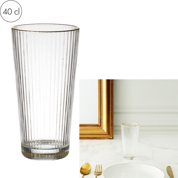 Szklanka GOLD EDGE Wysoka 300ml