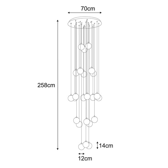 Lampa Wisząca ASPEN KP-33 Biały/Czarny