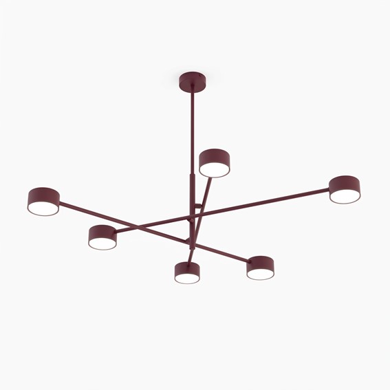 Lampa Sufitowa NATSU 6 Burgundowy