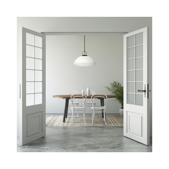 Lampa Wisząca DAVIO Czarny/Złoty/Biały