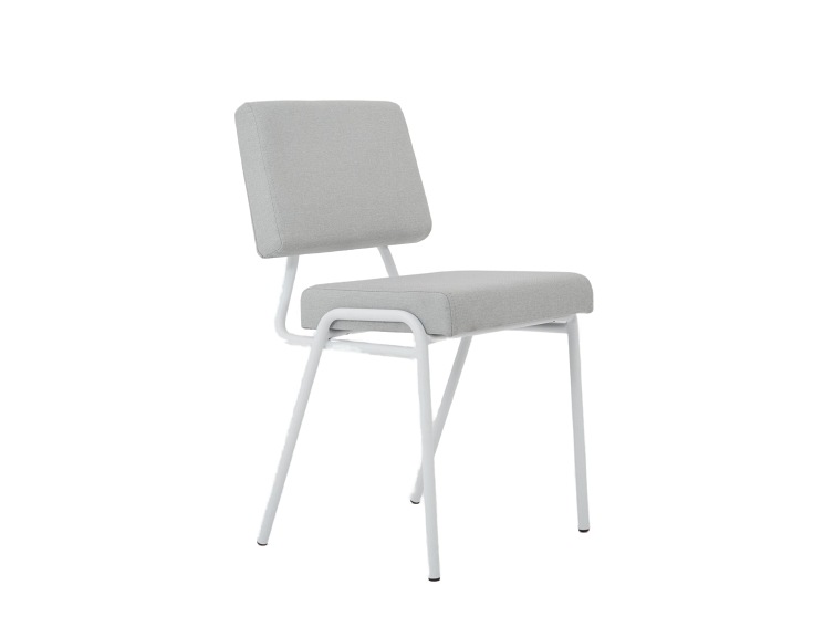 Krzesło Simple 45x50x83 Platyna/Biały