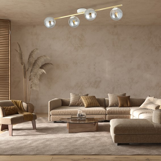 Lampa Sufitowa SPLENDI 4 Biały/Grafitowy