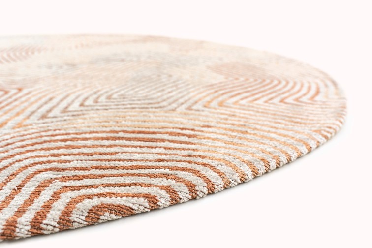 Dywan CORAL Indian Sand Round 9800 240x240 cm Beżowy/Pomarańczowy