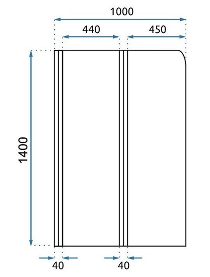 Parawan Wannowy AGAT 100 Złoty Szczotkowany