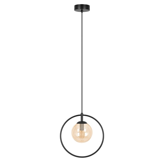 Lampa Wisząca VENTA K-5476 Czarny/Bursztynowy