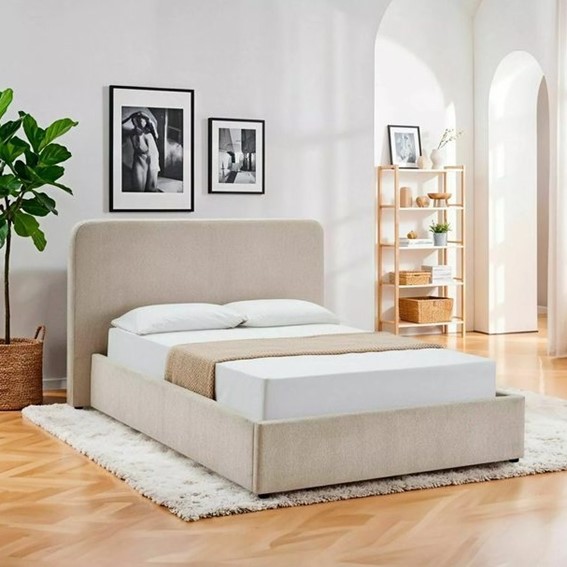 Łóżko LUMIA Raven 140x200cm Beżowy