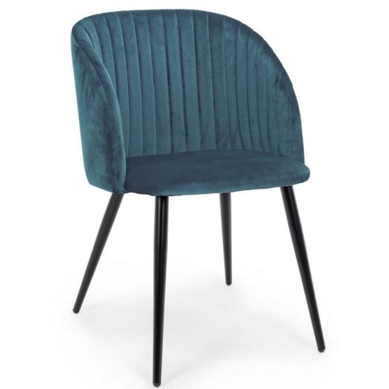 Krzesło QUEEN VELVET Niebieski