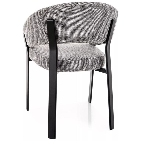 Krzesło NAGOJA Szary/Czarny Mat