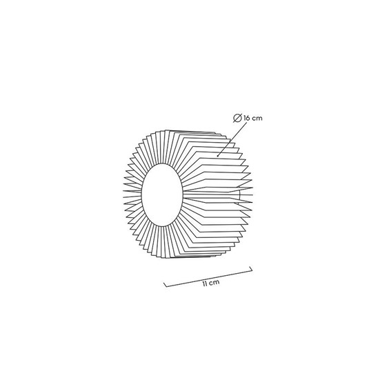 Lampa Ścienna SUNNY Złoty