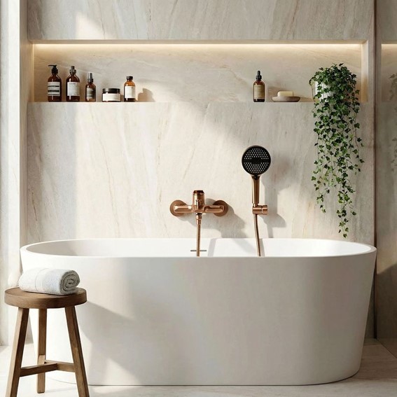 Bateria Wannowa VISION Miedź Szczotkowany