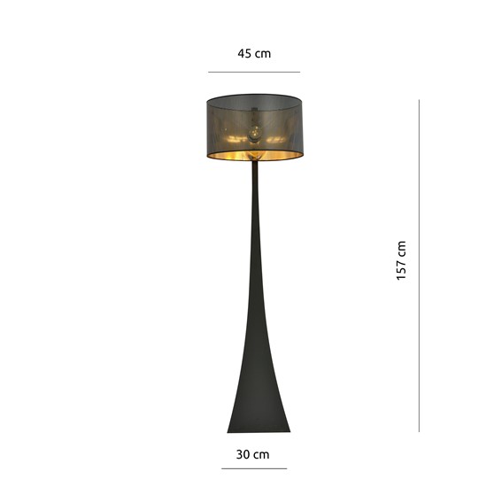 Lampa Podłogowa ESTRELLA LP1 Czarny/Złoty