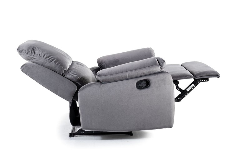 Fotel Rozkładany SPENCER 1 Velvet Szary Bluvel 14