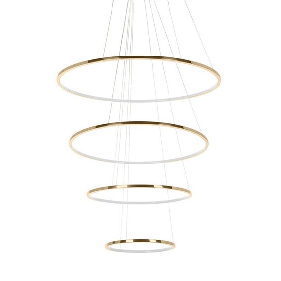 Lampa Wisząca RING SLIM M Złoty/Biały