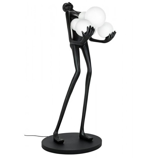 Lampa Podłogowa HUMAN Czarny/Biały