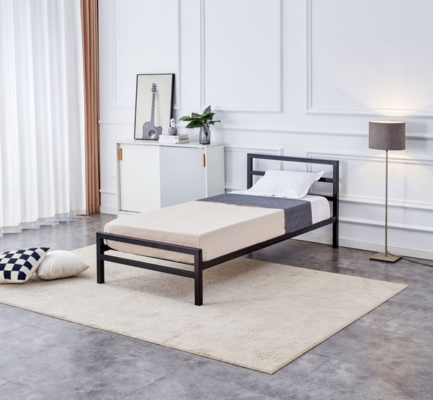 Łóżko Metalowe LM4-FX 90x200 Czarny