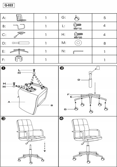 Fotel Obrotowy Q-022 Ekoskóra Fioletowy