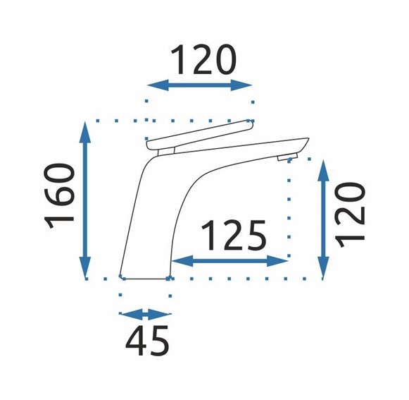 Bateria Umywalkowa Wysoka SPOT Złoty