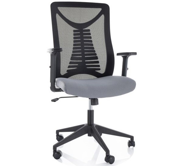 Fotel Obrotowy Q-330R Czarny/Szary