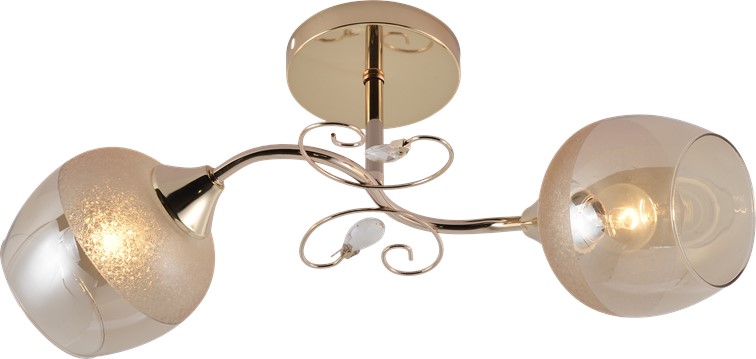 Żyrandol MARIKA 2 Czarny/Bursztynowy