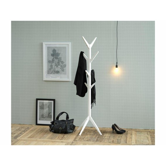 Wieszak Drewniany ASCOT Biały