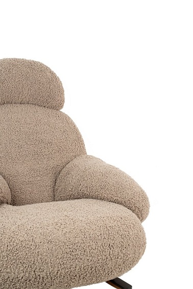 Fotel Bujany Plush Teddy 102x80x91 Ciemny Beżowy