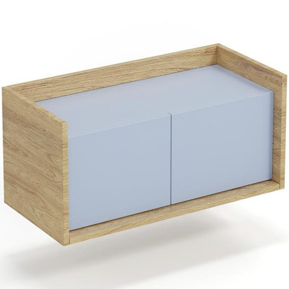 Szafka Niska MOBIUS 2D Naturalny/Niebieski