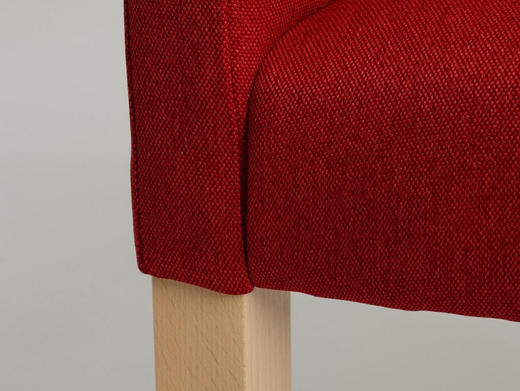 Fotel Wilton Arms 84 60x61x84 Krwista Czerwień/Naturalny