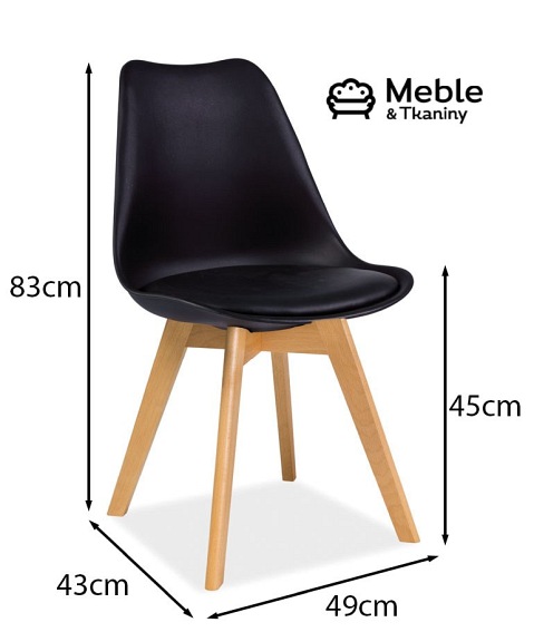 Krzesło KRIS Buk/Czarny