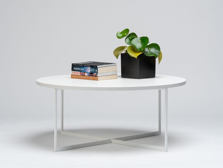 Stół Kawowy NIKO fi80 Biały