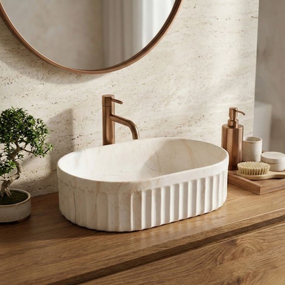 Umywalka Nablatowa GEORGIA Beżowy