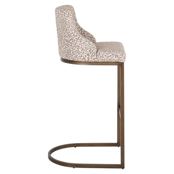 Zestaw 2 Krzeseł Barowych BOLTON Beżowy