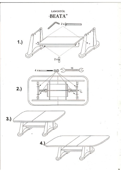 Ławostół BEATA (170-130)x67 Dąb Sonoma