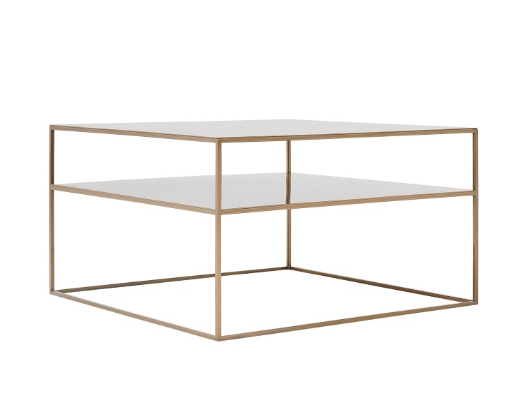 Stół Kawowy Tensio 2 Floor Metal 80x80 Złoty