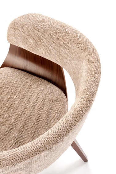 Krzesło K545 Beżowy/Orzechowy