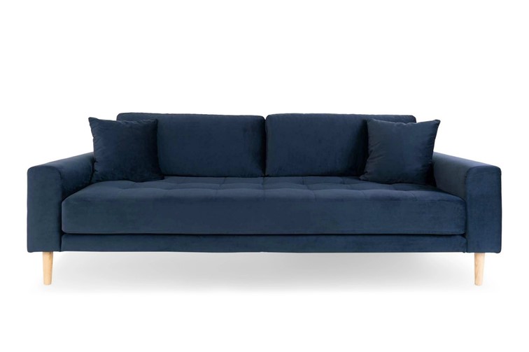 Sofa Trzyosobowa LIDO Granatowy/Naturalny