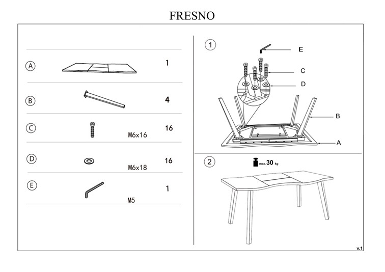 Stół Rozkładany FRESNO (120x180)x80 Dąb Artisan/Czarny