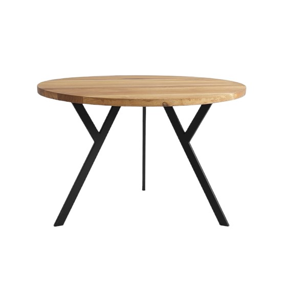 Stół Jadalniany ZX SOLID WOOD fi120 Dąb/Czarny