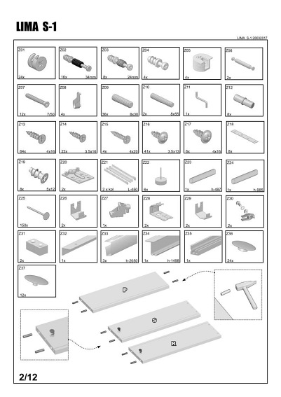 LIMA S-1 szafa biały