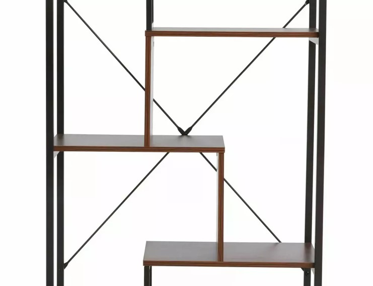 Regał NET A Czarny Mat/Ciemny orzech