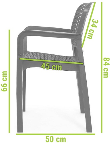 Zestaw Ogrodowy Samanna 6-Osobowy Grafit