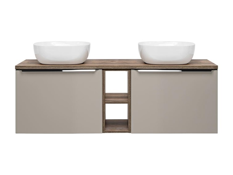 Zestaw Mebli Łazienkowych SFT B UN 6252 140cm Szary/Dąb