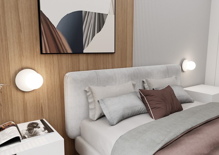 Kinkiet OSLO K1 Biały/Opal