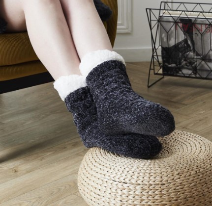 Skarpety CHENILLE Ocieplane Czarne