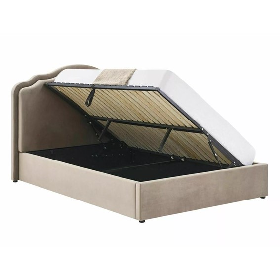 Łóżko FLORENCJA Raven 160x200cm Ciemny Beżowy