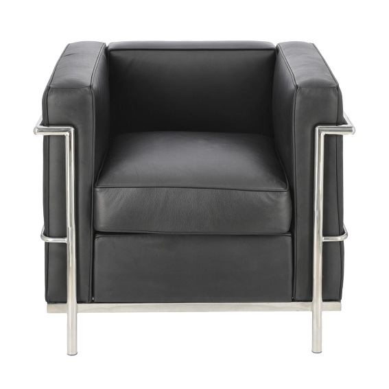 Fotel Kubik 68x75x67 Czarna Skóra