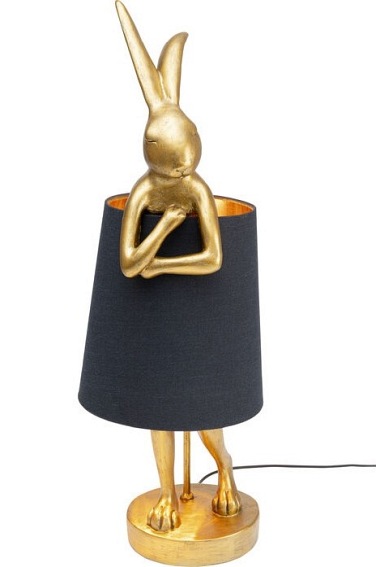 Lampa Stołowa Rabbit 26x23x68 Złoty/Czarny