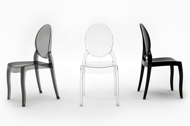 Krzesło ELIZABETH Czarny/Poliwęglan