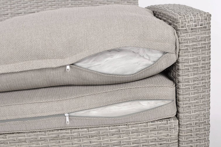 Zestaw Ogrodowy z technorattanu SZTOKHOLM Jasny Szary